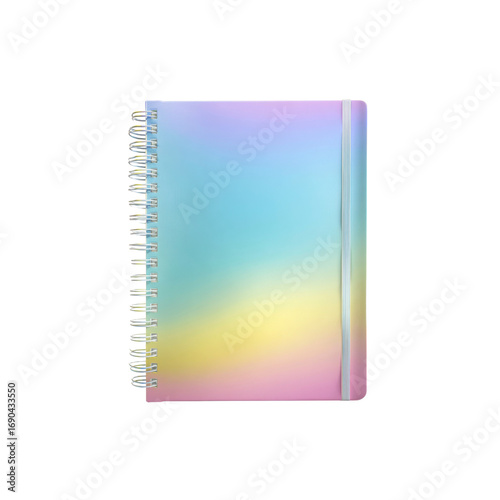 Pastel Rainbow Spiral Notebook with Ribbon Bookmark - Perfect for Note-Taking and Organization