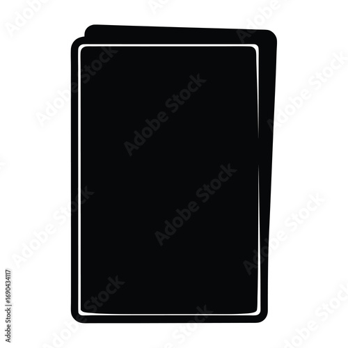 Minimalist tablet device silhouette vector graphic for digital use