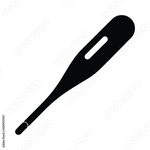 Digital thermometer silhouette vector medical healthcare icon graphic design element
