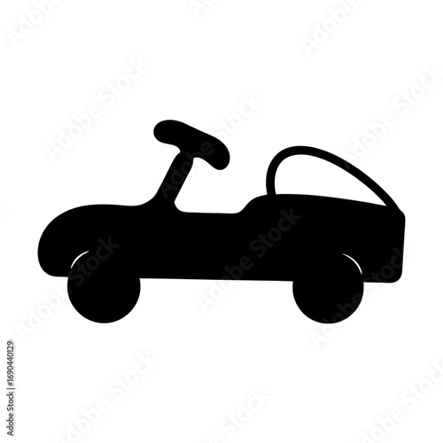 Silhouette vector of a classic open top convertible car icon graphic design