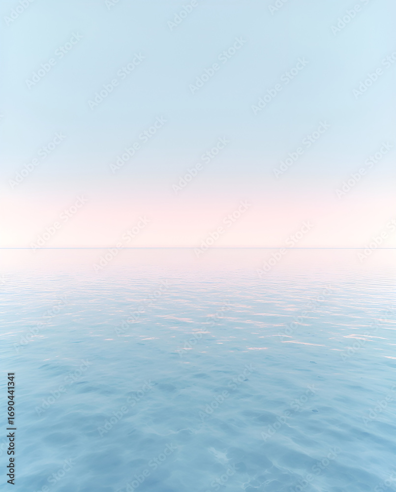 Fototapeta premium Minimal seascape with horizon line