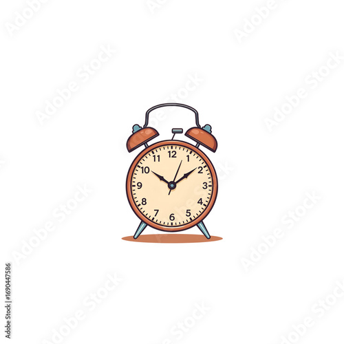 alarm clock on white background