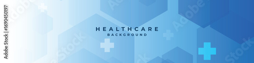 Digital health and medical research background hexagonal molecular