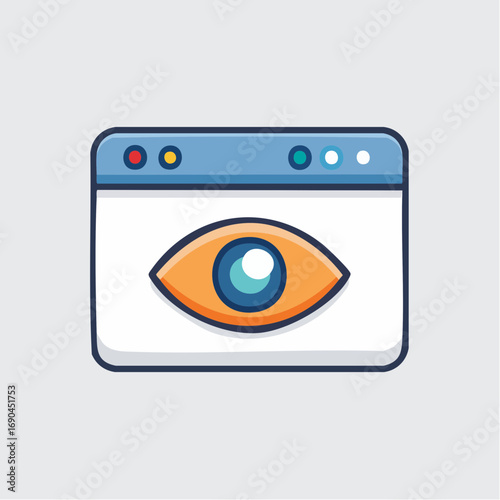 Web Browser Icon With Eye