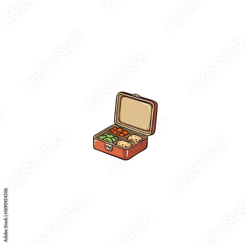 lunch box in white background
