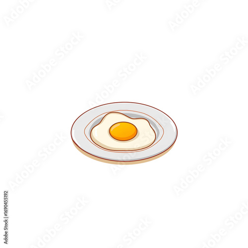 fried egg on a white background
