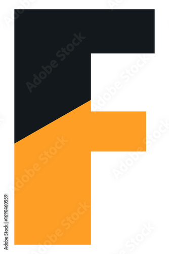 Futuristic Letter F Logo Design - Bold Black and Orange Branding Free Download Futuristic Letter F Logo Design - Bold Black and Orange Branding - GFXLoad