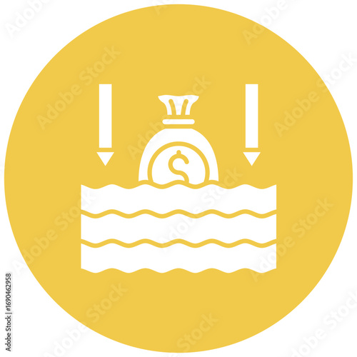 Money drowning Icon