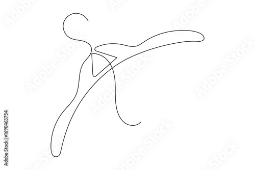Minimalist clothes hangers single line art isolated vector design
