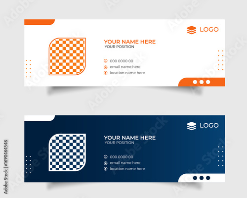 Modern and minimalist email signature Design. clean professional modernn stylish email signature design