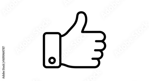 Outline of a hand giving a thumbs up gesture.