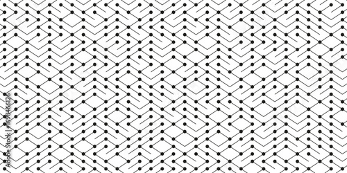 Fishnet pattern, fish net background, soccer goal mesh, vector fishing, football or tennis sport. Seamless ropes and knots pattern with black and white ornament of fish trap, fence grid, gate network
