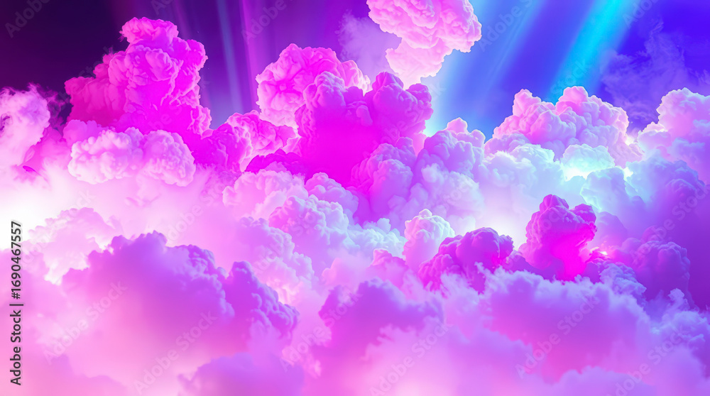 Fototapeta premium Vibrant Pink and Purple Cloudscape