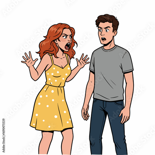 Woman Scolding a Man