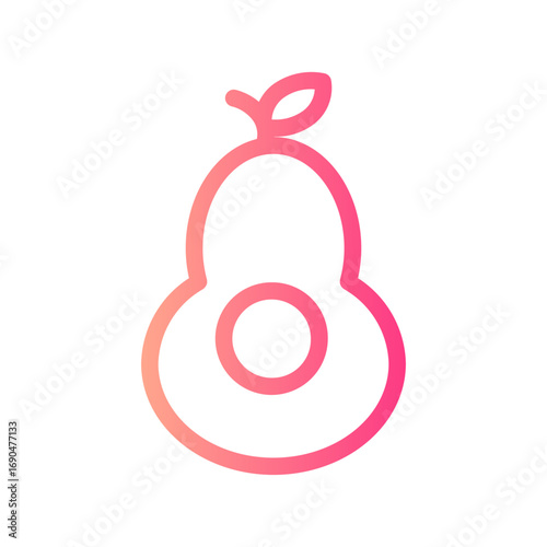 avocado gradient icon