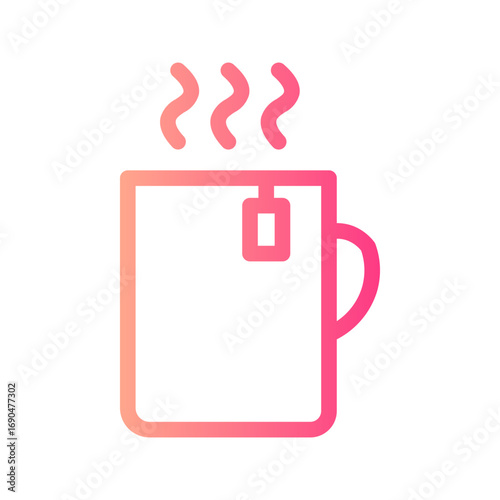 tea cup gradient icon
