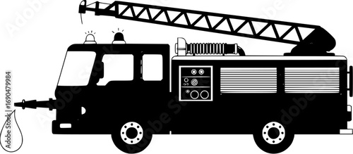 Fire engine vector icon.