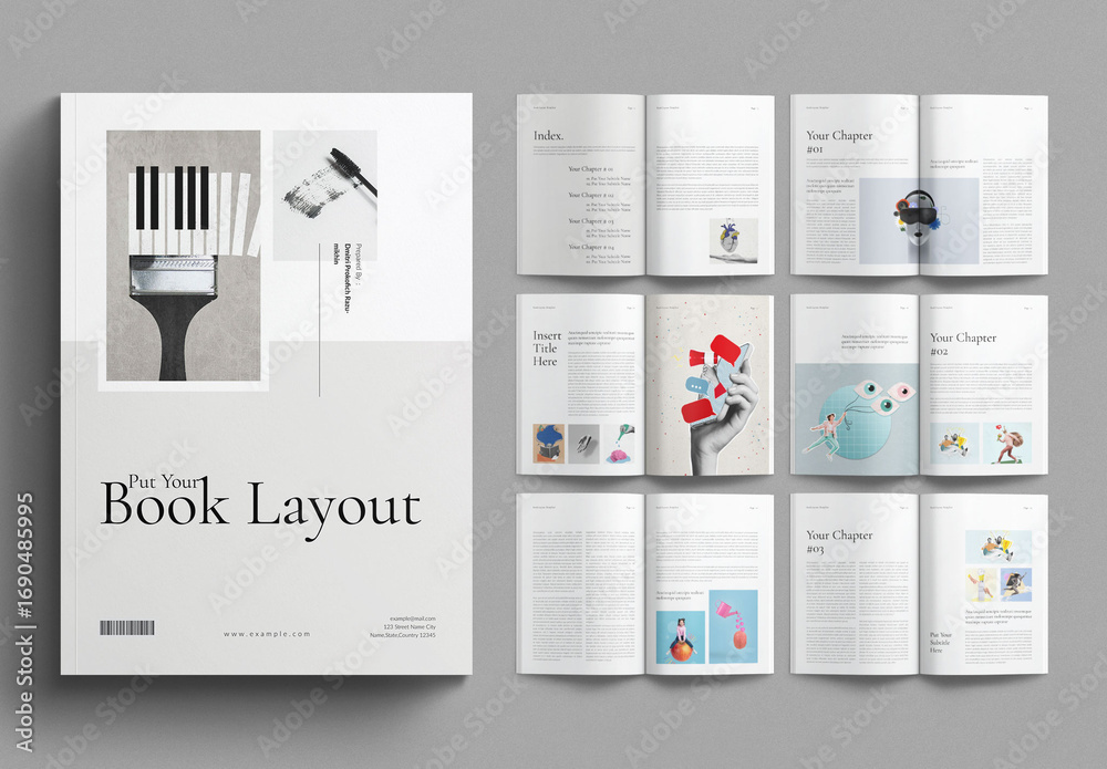 Book Layout Design Template Stock Template | Adobe Stock