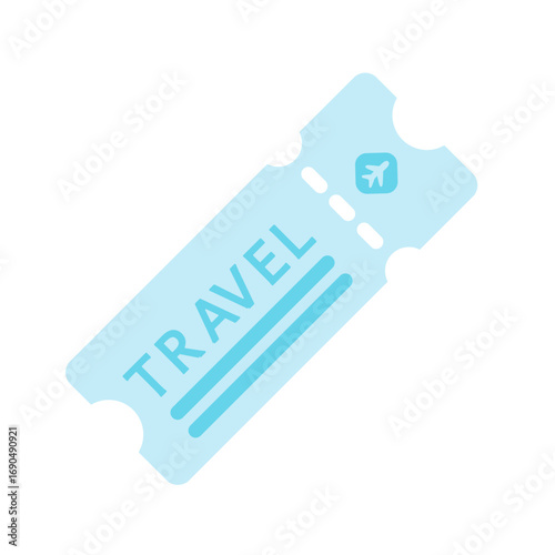 flight ticket travel holiday duotone icon