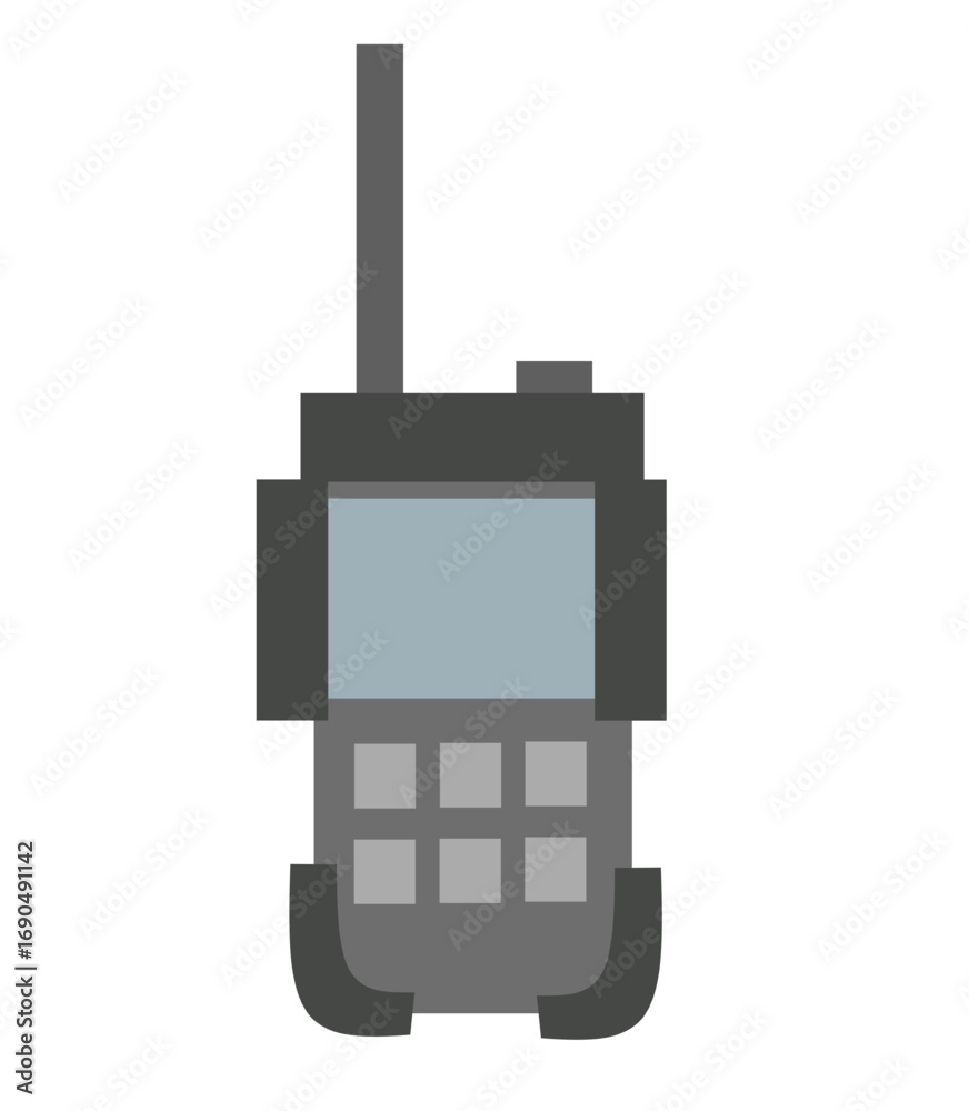 Obraz premium Vector illustration of a walkie talkie radio communication device