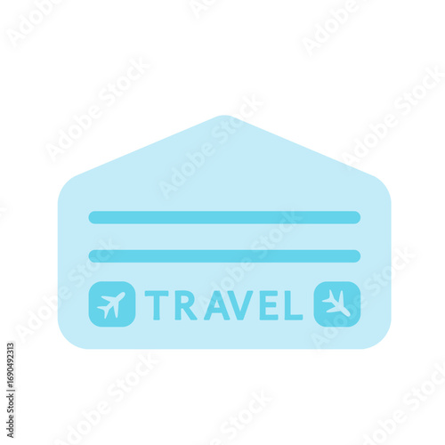 flight travel ticket duotone icon