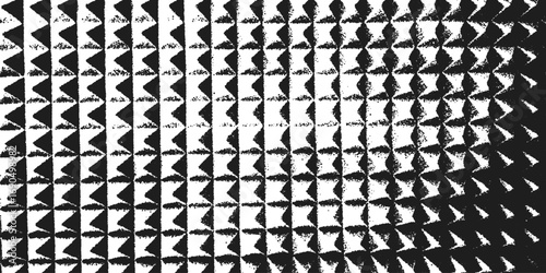 Acoustic foam soundproof panel monochrome geometric pattern with retro stipple photocopy effect vector illustration. Grunge halftone overlay texture isolated on transparent background