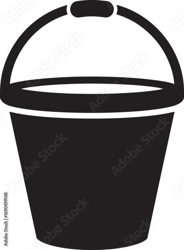 Bucket silhouette vector, bucket icon, bucket vector icon, bucket vector illustration