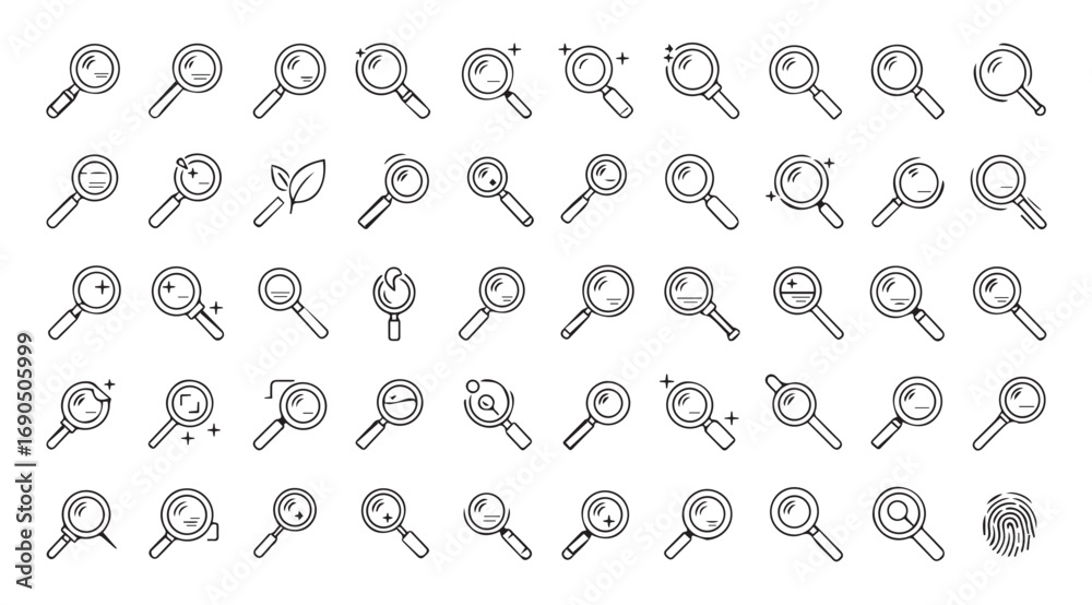 Fototapeta premium A collection of stylized bird silhouettes in various poses and expressions