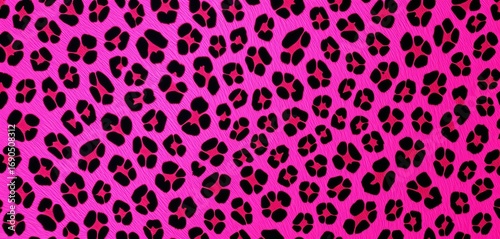 Seamless pink cheetah print, vibrant animal skin texture,  wild cat,  animal skin