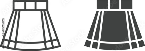 Badminton shuttlecock icons in outline and solid styles Keywords: badminton, shuttlecock, sports