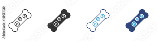 Myeloma icon set in outline and flat style , vector illustration. 