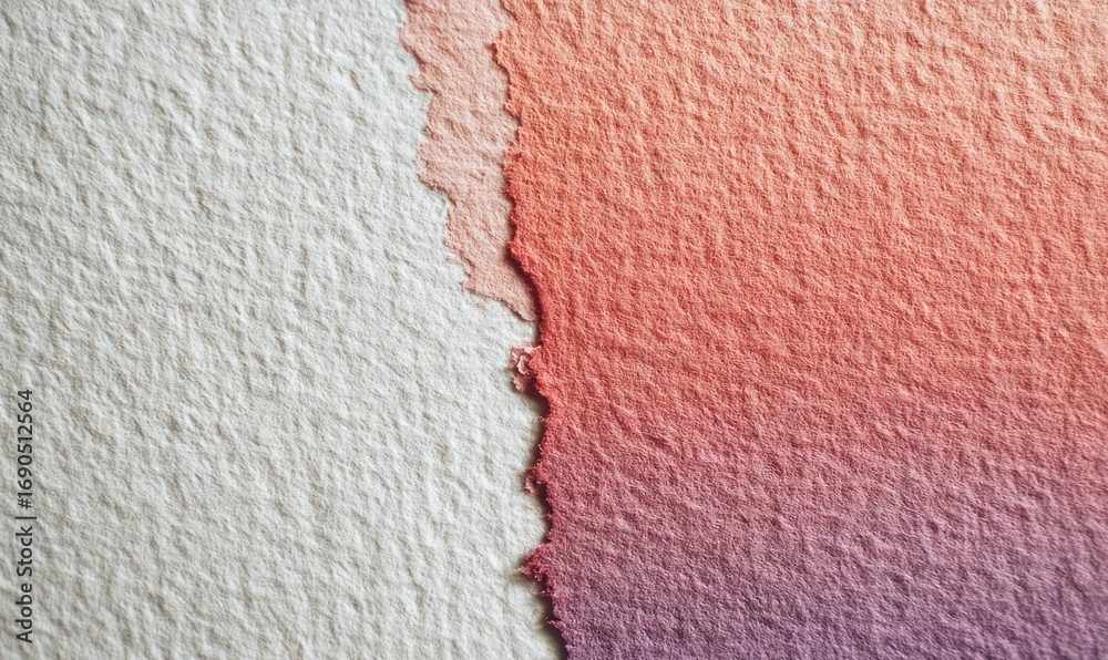 Fototapeta premium A white wall with a pink and purple line on it