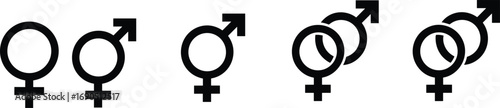 Gender Symbols in Black and White untitled