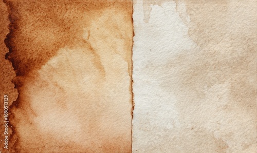 A piece of paper with a brown and white background