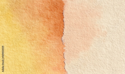 A painting of a wall with a yellow and orange stripe