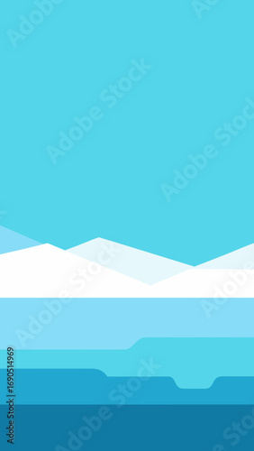 Abstract arctic landscape vector illustration minimalist design serene cold scene