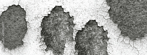 Abstract black ink blot texture with splattered artistic design