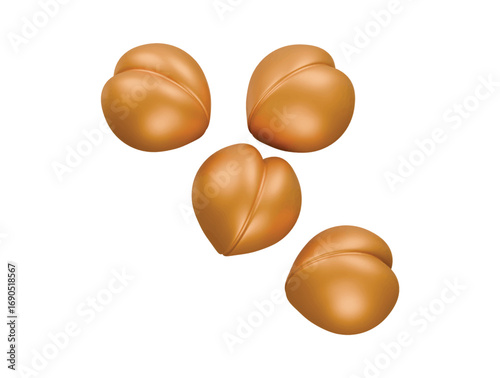 chickpeas icon 3d illustration render