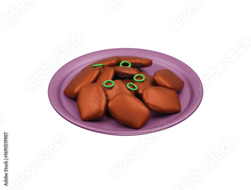 Bulgogi icon 3d illustration render