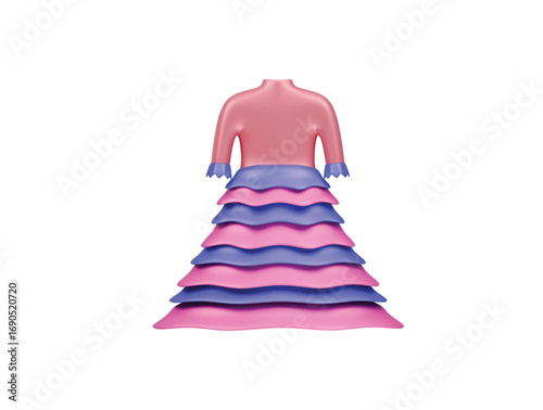 Jalisco dress icon 3d illustration render