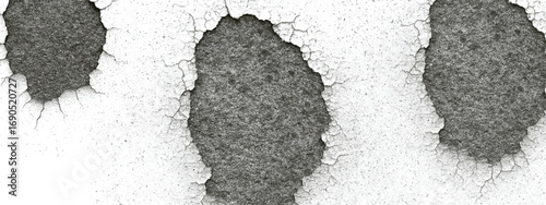 Black splatter spots with messy ink blot textured background