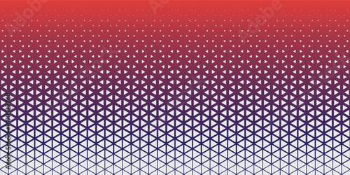 A mesmerizing pattern of interconnected triangles gradually transitions from a vibrant red at the top to a soft white at the bottom creating an elegant and modern abstract design