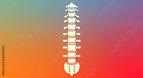 Spine anatomy illustration for medical education and chiropractic resources with spinal health awareness