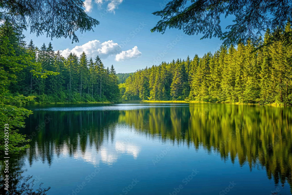 Obraz premium lake and forest