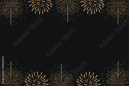 Festive fireworks background design. celebration background , holiday event template for New Year, party, festival, anniversary, greeting card, poster, banner, vector illustration