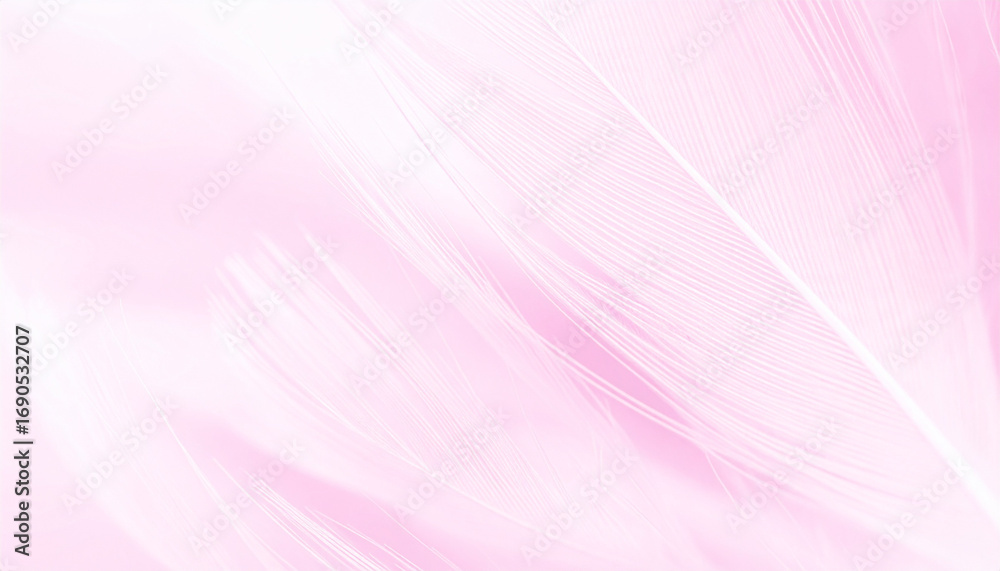Obraz premium Delicate feather texture soft pink color gradient