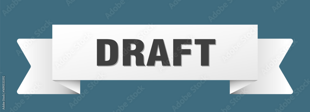 draft ribbon isolated on transparent background. draft ribbon draft ribbon isolated on transparent background. draft ribbon