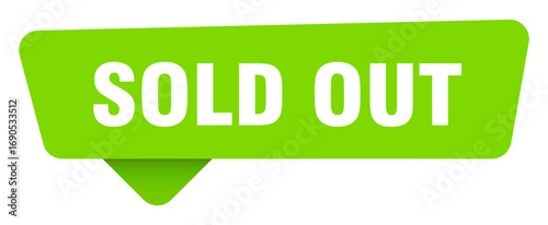 sold out green sign isolated on transpatent background. sold out sticker