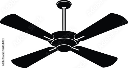 celling fan line art silhouette vector