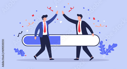 Celebrating Shared Success: Dynamic Business Partners Achieve Project Goals Together